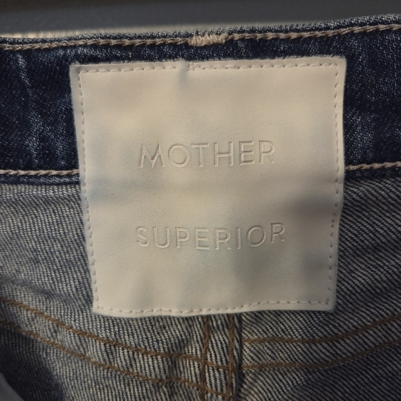 Mother Women's The Tomcat Roller Painfully Obvious Wide Leg Denim Jeans Sz 25 - Picture 8 of 10